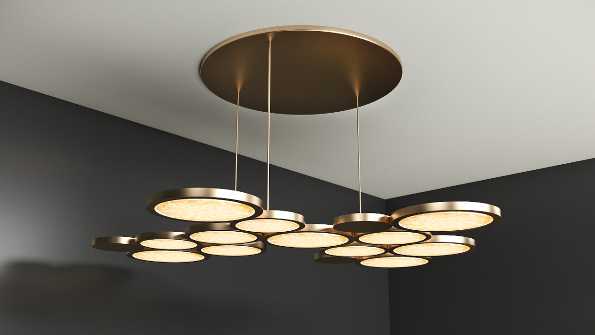 Crystal and brass wall sconce lighting