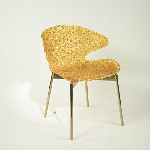 Swan Chair with iconic form and energizing lighting reflection